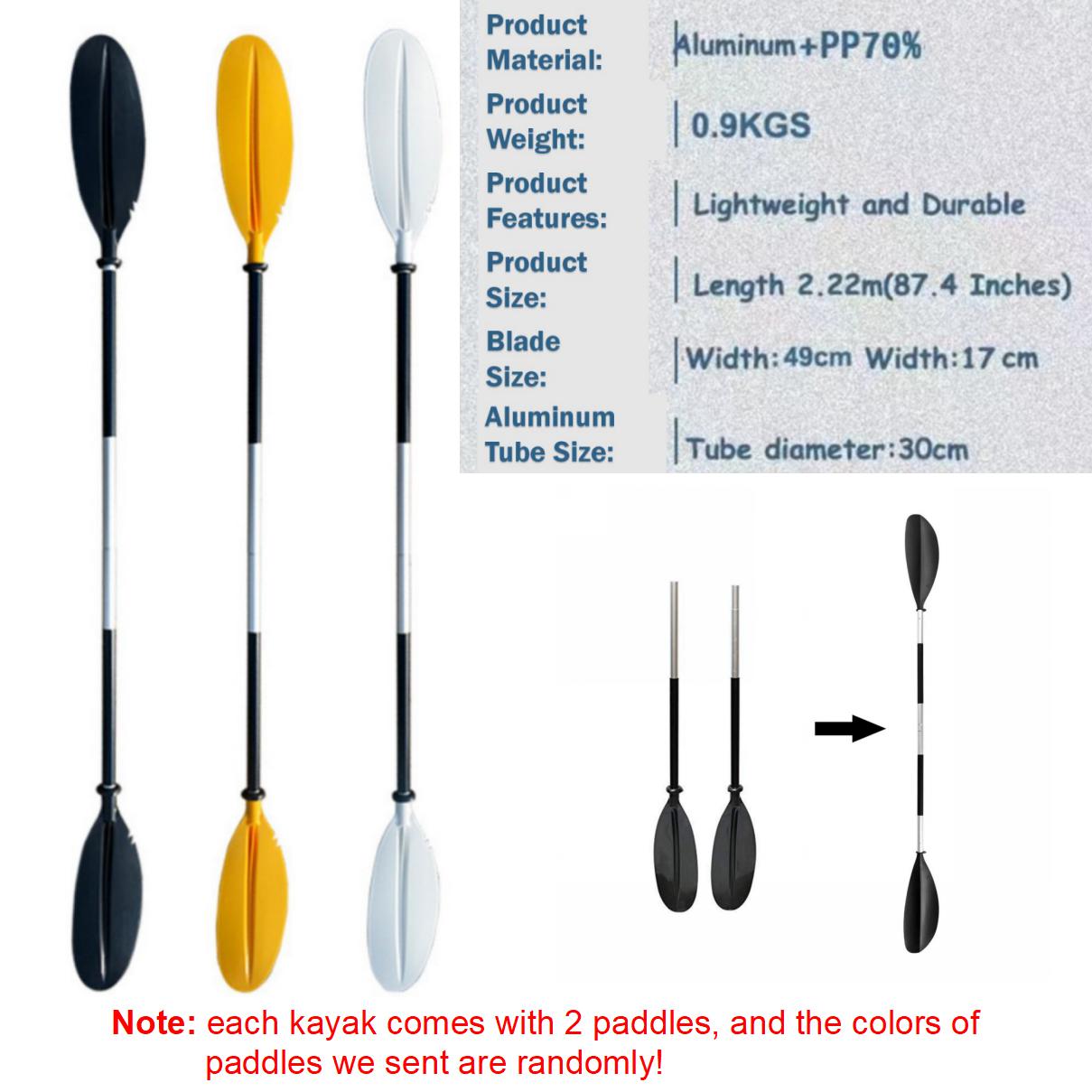 Clear Kayak with Random Colour Paddles