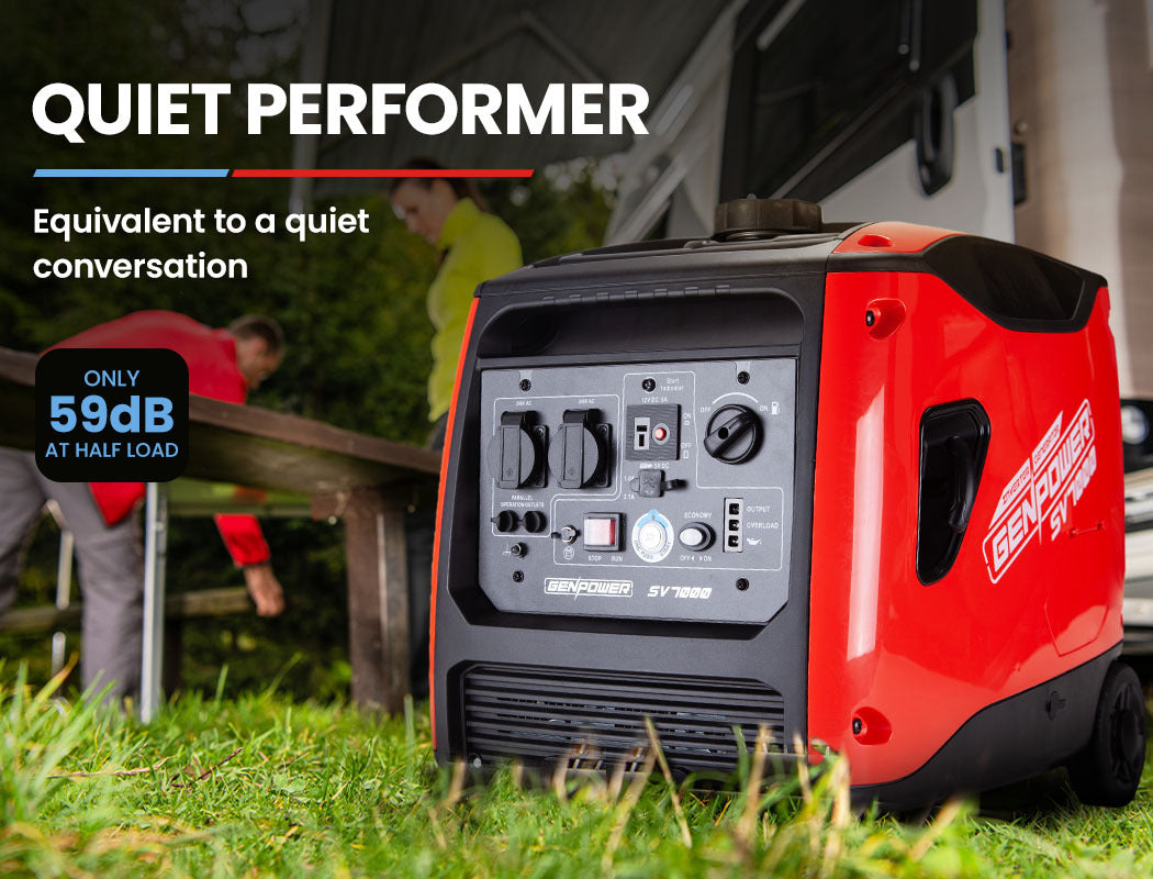 Inverter Generator 4500W Peak Pure Sine Portable Camping Petrol Rated