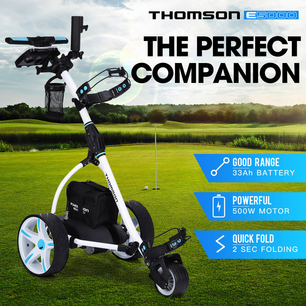 Golf Buggy Electric Trolley Automatic Motorised Foldable Cart Powered