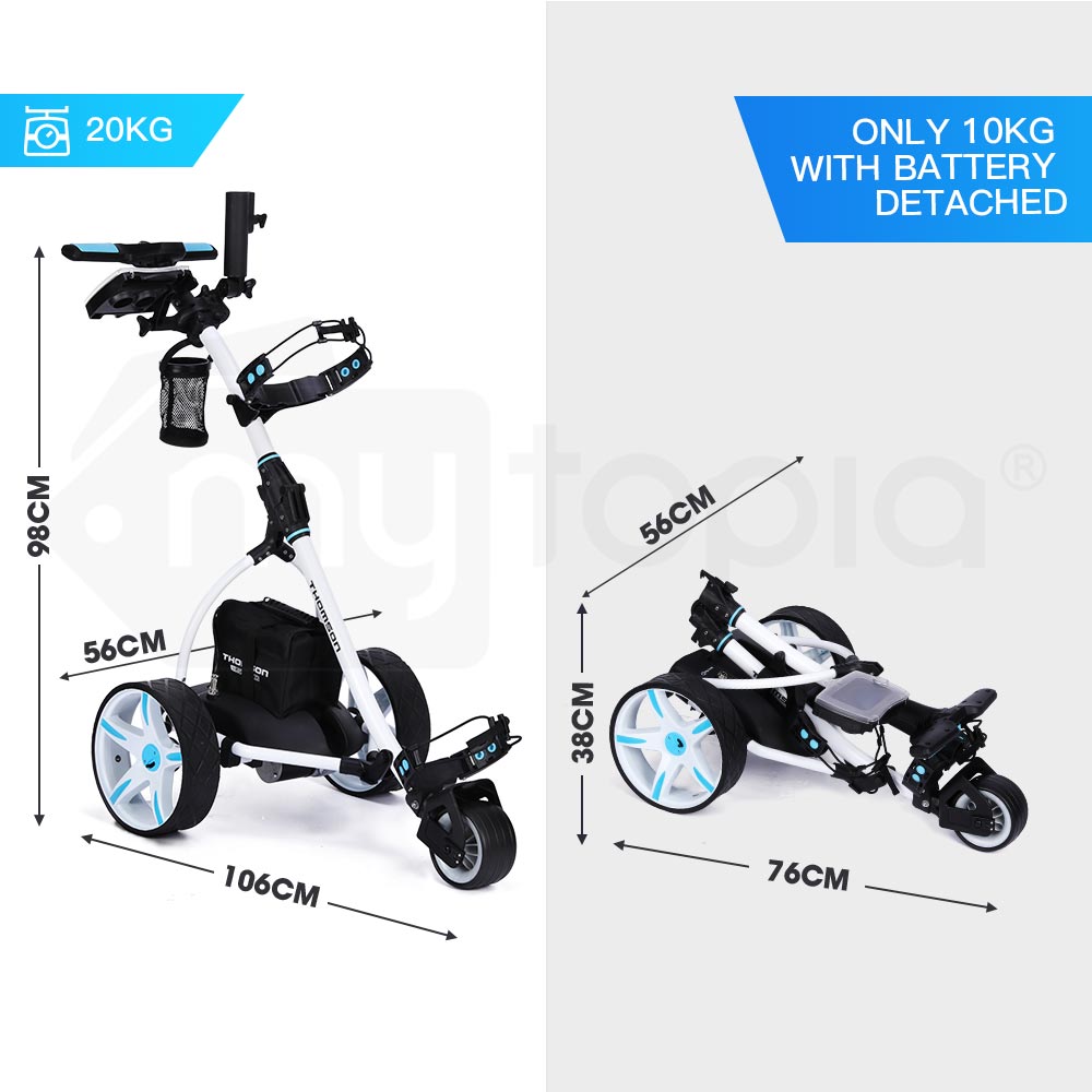 Golf Buggy Electric Trolley Automatic Motorised Foldable Cart Powered