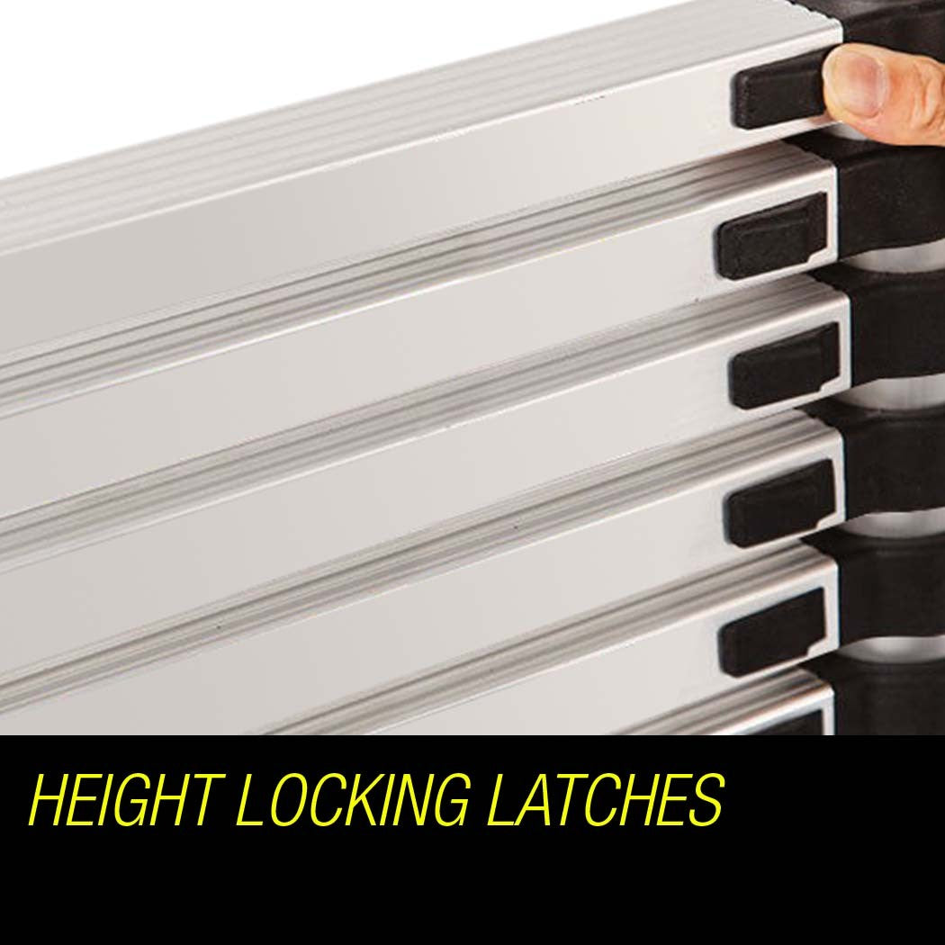 3.8m Telescopic Aluminium Ladder Alloy Extension Extendable Steps Multi Portable