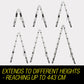 4.4m Multipurpose Aluminium Telescopic Folding Ladder Alloy Extension Steps