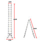 5m Telescopic Aluminium Multipurpose Ladder Extension Alloy Step