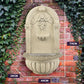 Solar Fountain Water Feature Pump Outdoor Wall Mount Classic with LED Lights
