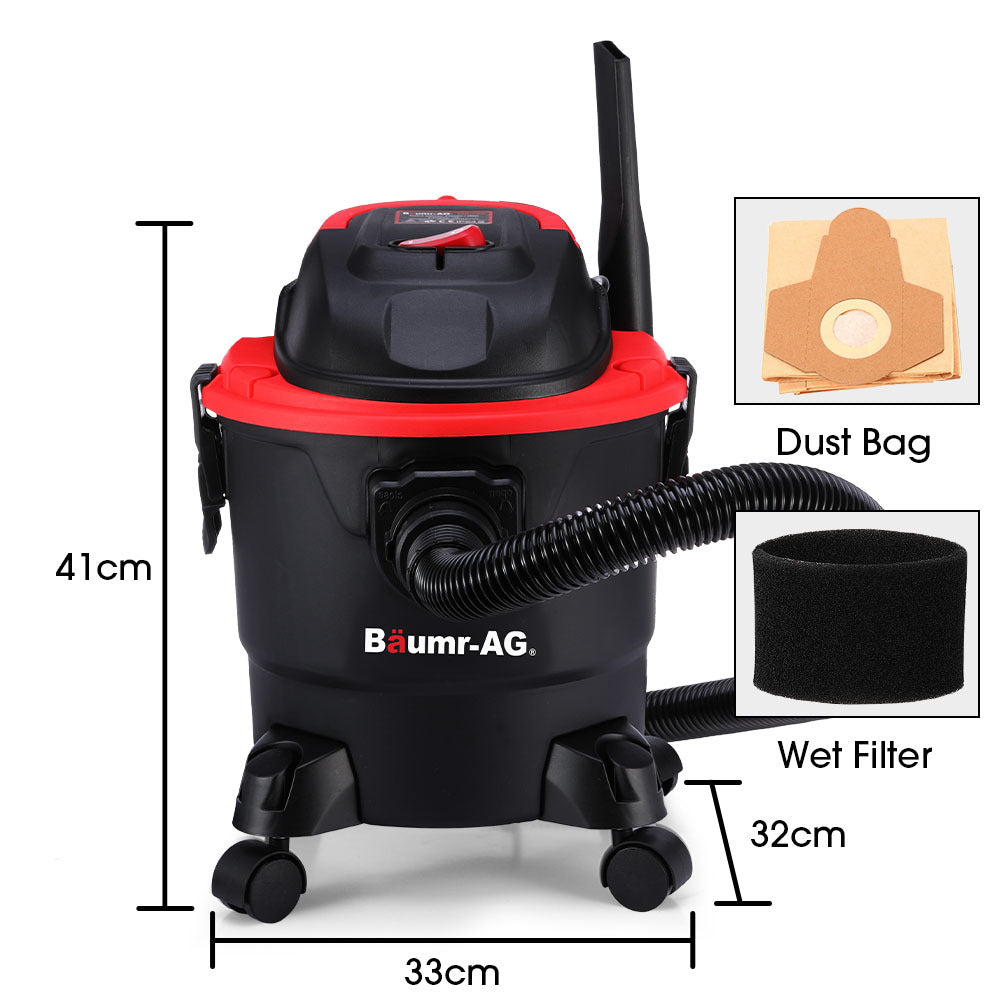 15L 1200W Wet and Dry Vacuum Cleaner, with Blower, for Car, Workshop, Carpet