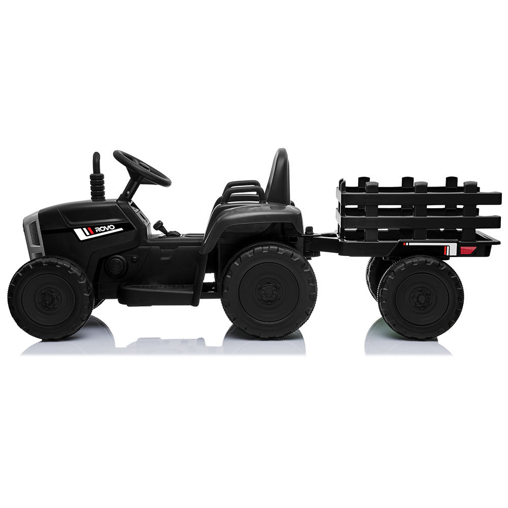 KIDS Electric Battery Operated Ride On Tractor Toy, Remote Control, Black