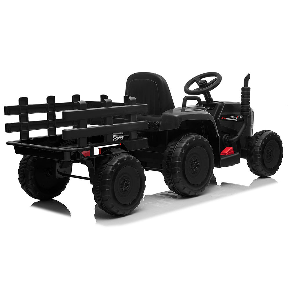 KIDS Electric Battery Operated Ride On Tractor Toy, Remote Control, Black