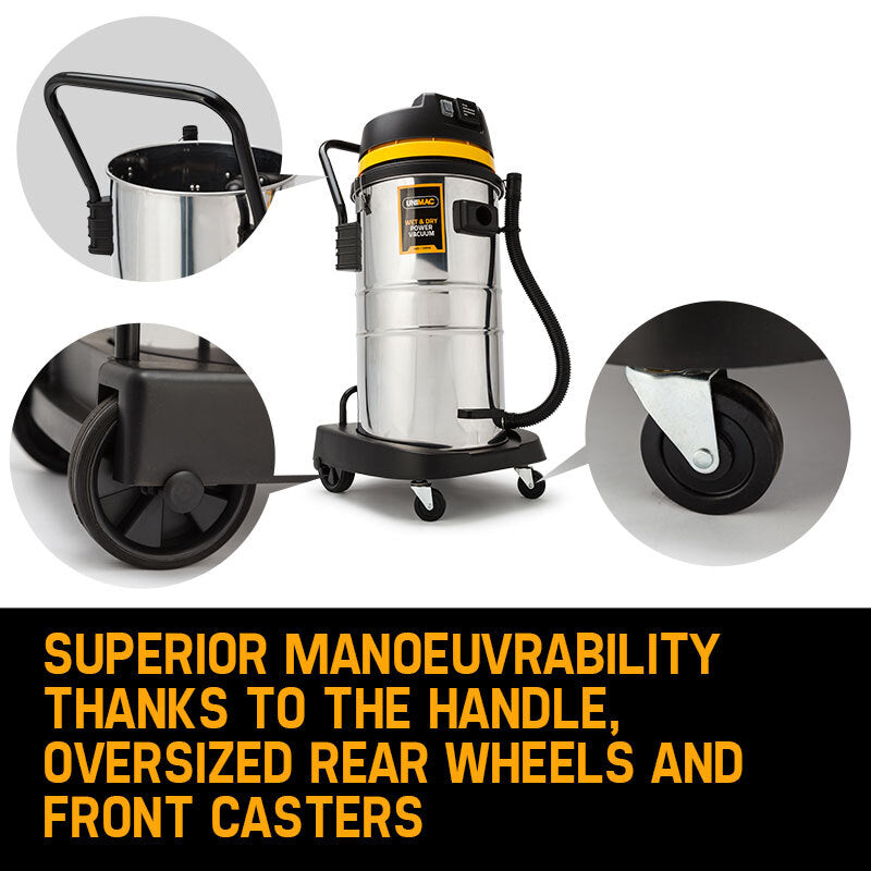 60L Wet and Dry Vacuum Cleaner Bagless Industrial Grade Drywall Vac