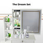 THE MATILDA - Dressing Table White Led Mirror + Stool