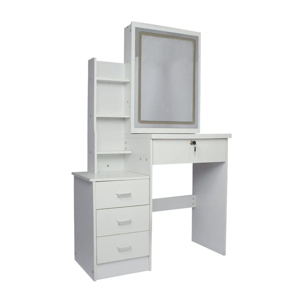 THE MATILDA - Dressing Table White Led Mirror + Stool