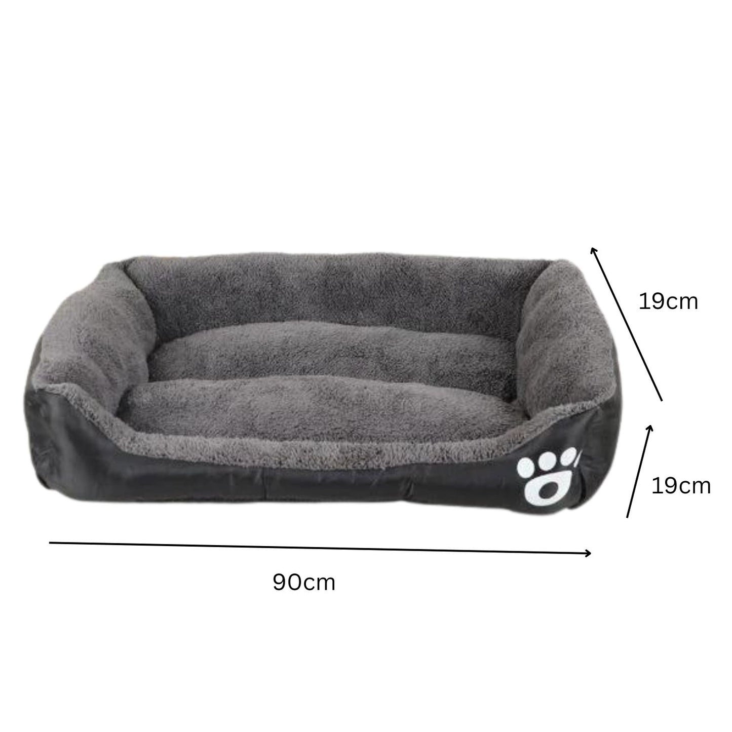 Pet Bed Square XL Size (Black+Dark Grey) FI-PB-303-XL