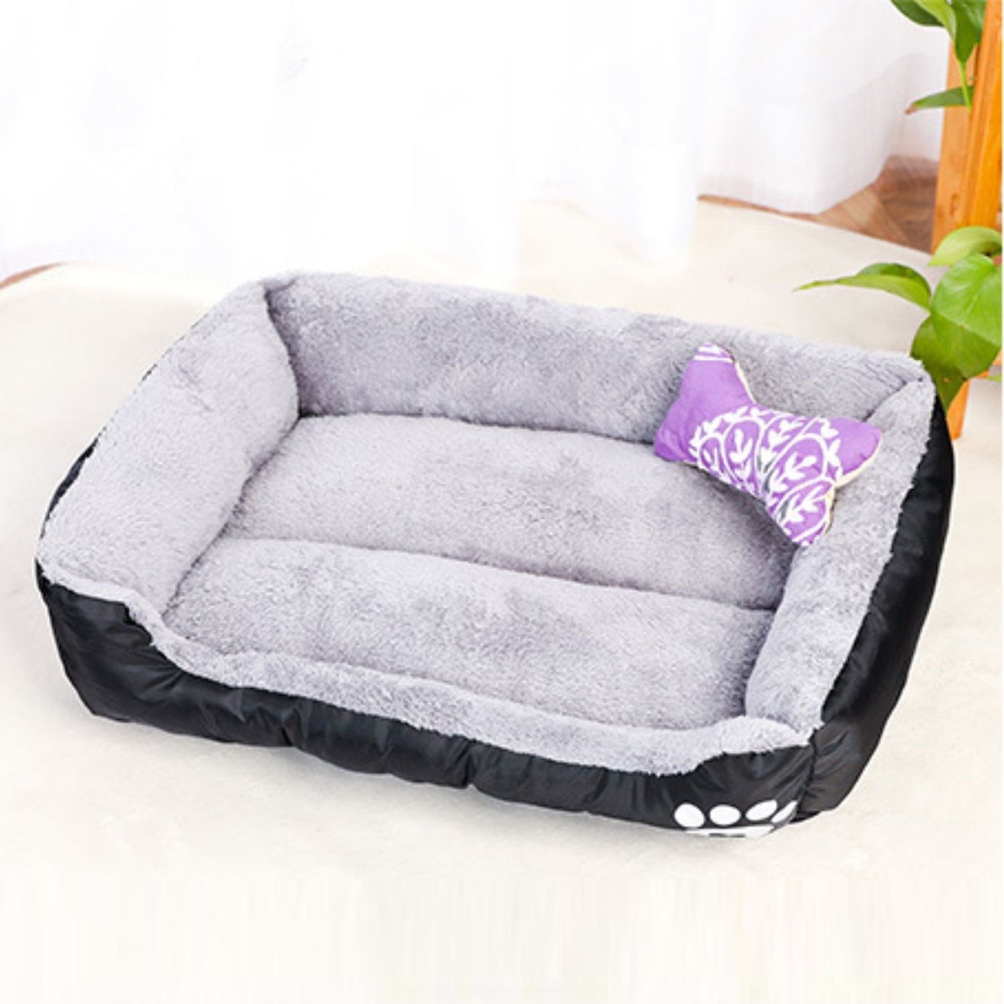 Pet Bed Square XL Size (Black) FI-PB-286-BMR