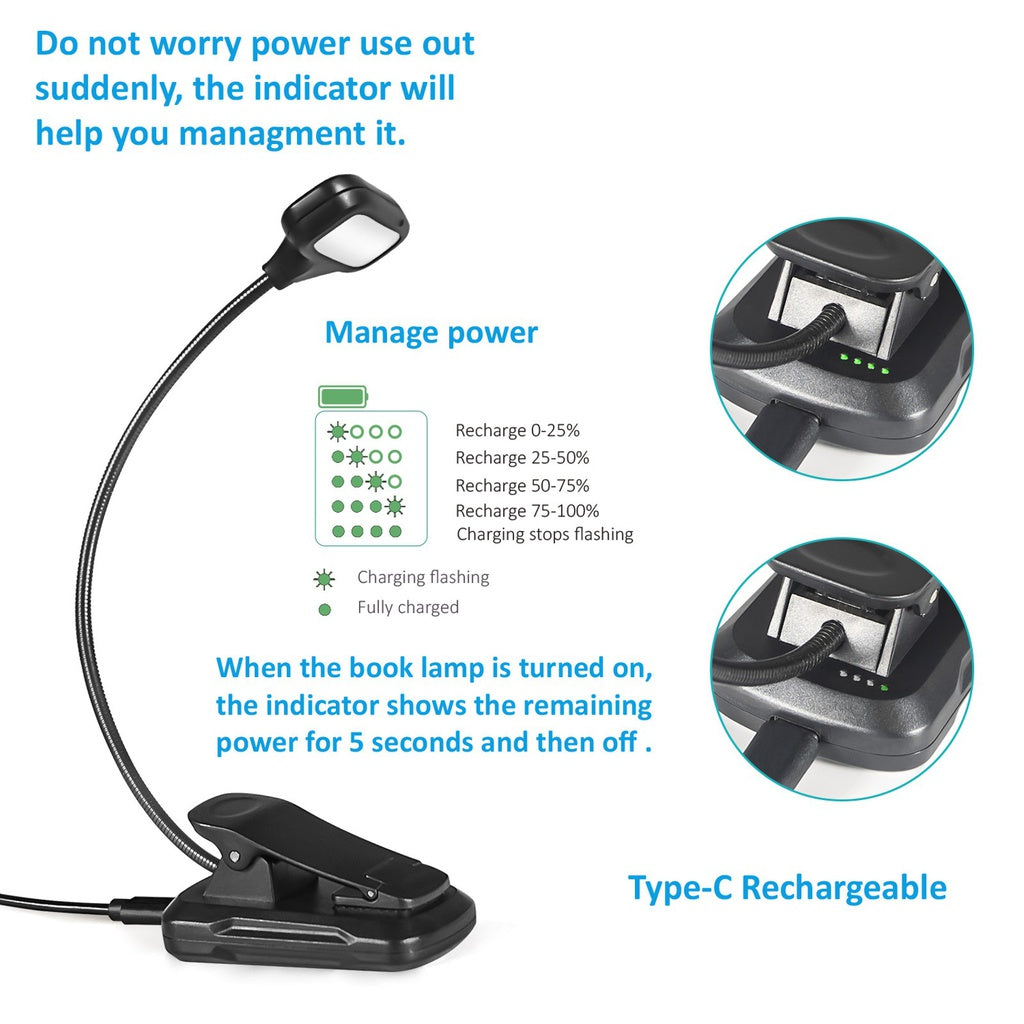 LED Clip Book Light 15 LED