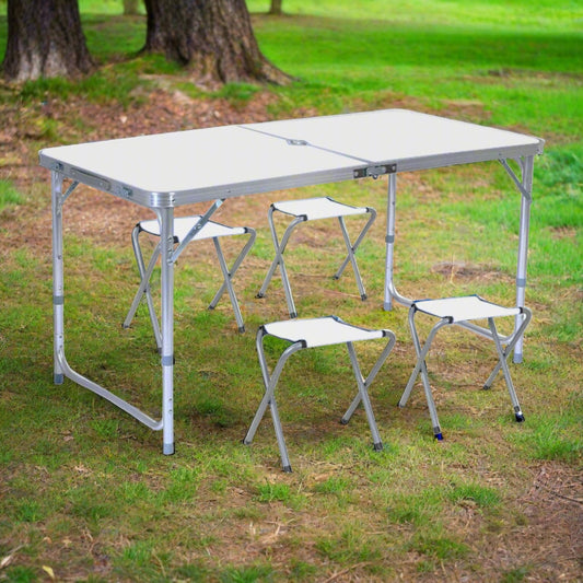 Camping Table 120cm Silver (With 4 Chair) KR-CT-104-CU