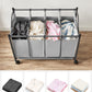 Laundry Basket with 4 Removable Laundry Bin on Wheels Gray LSF005GS
