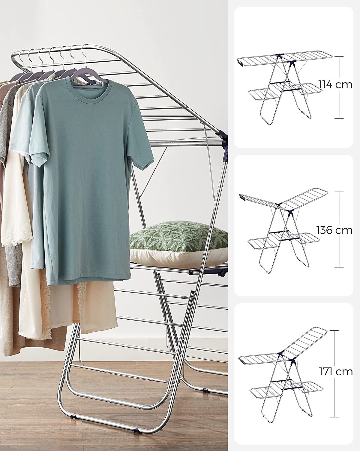 Foldable 2-Level Clothes Dryer