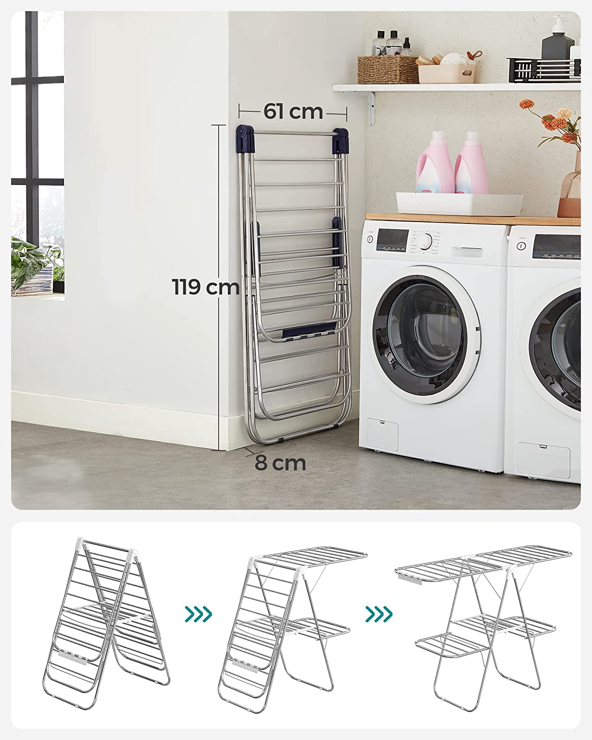 Foldable 2-Level Clothes Dryer