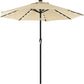 3m Solar Lighted Outdoor Patio Umbrella Cream
