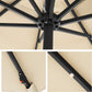 3m Solar Lighted Outdoor Patio Umbrella Cream