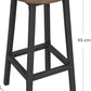 Bar Stools Set of 2 Bar Chairs Kitchen Chairs with Sturdy Steel Frame Height Round Easy Assembly Industrial Style Vintage Brown Black LBC32X