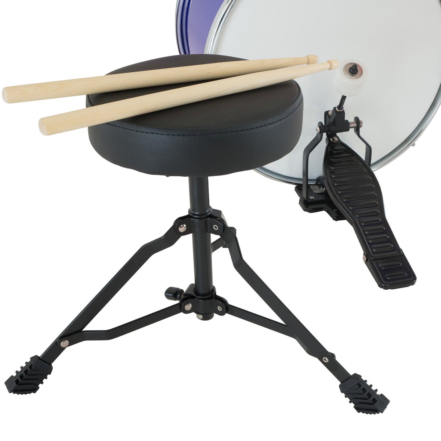 Children's 4pc Drum Kit - Blue