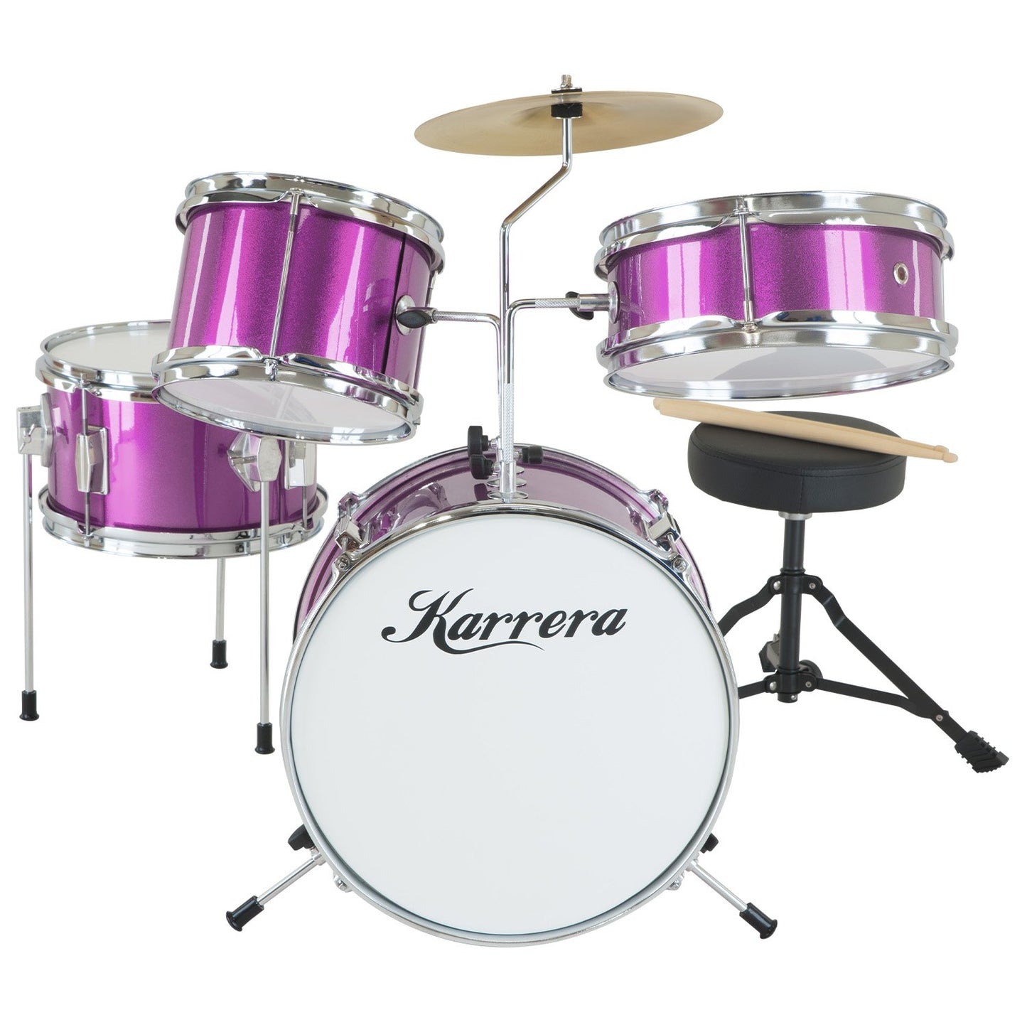 Children's 4pc Drum Kit - Purple