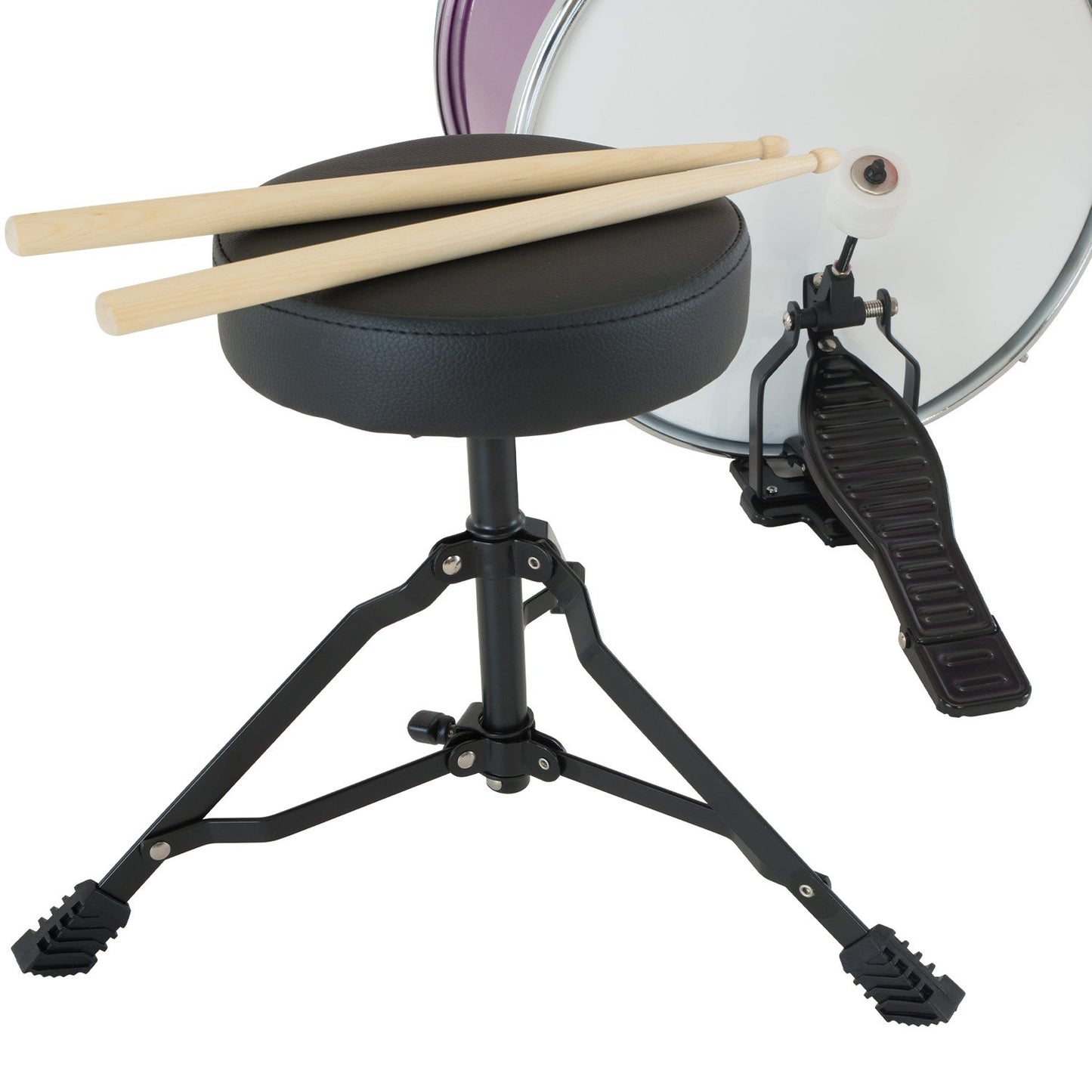 Children's 4pc Drum Kit - Purple