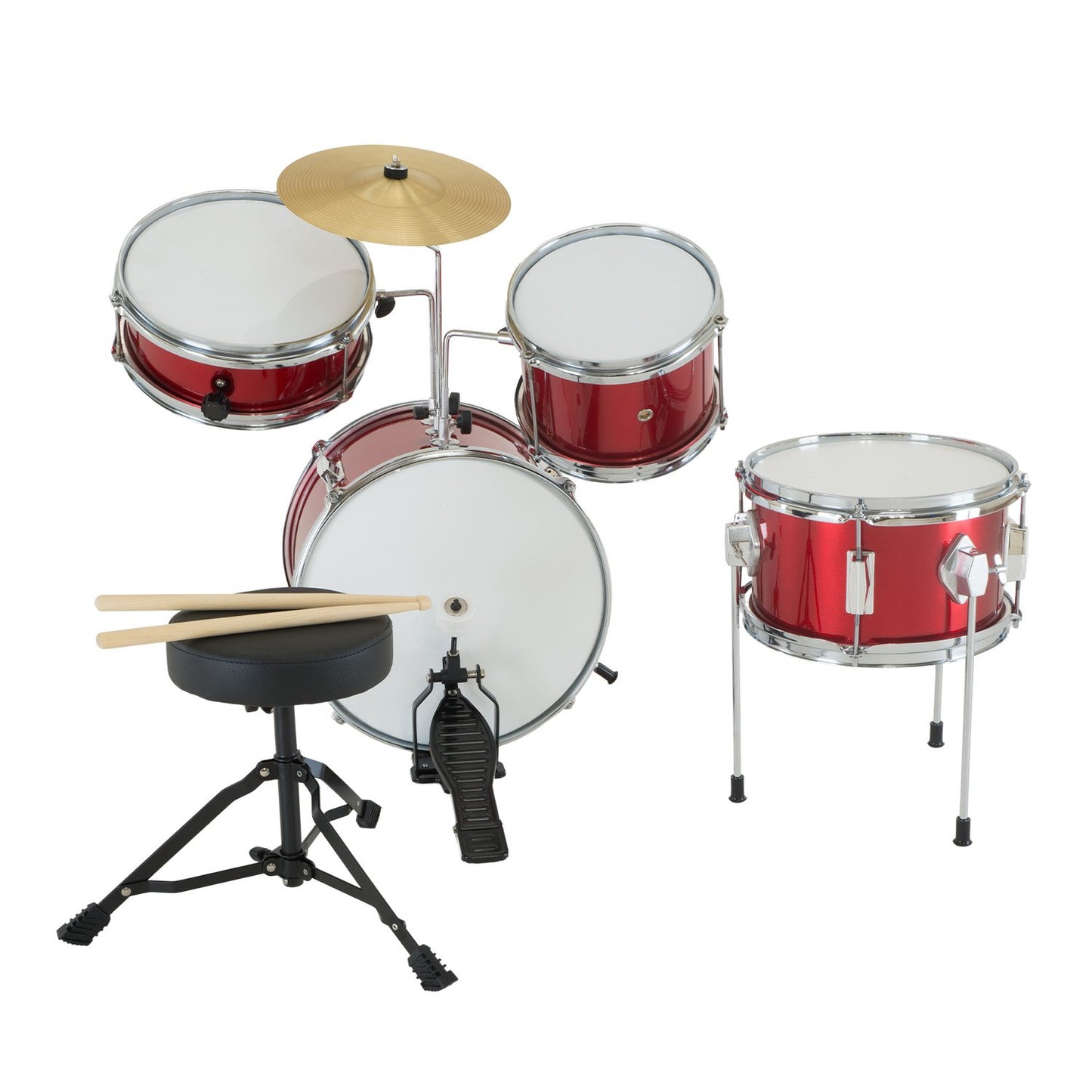 Children's 4pc Drum Kit - Red