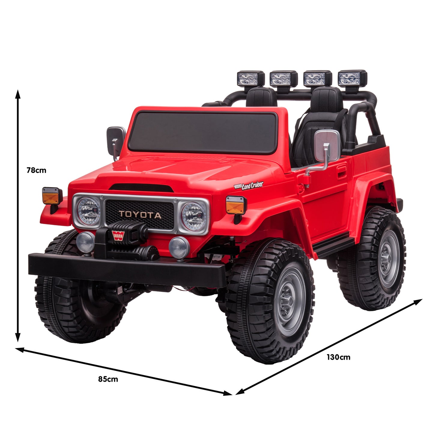 Licensed Toyota FJ-40 Electric Kids Ride On Car by Kahuna - Red