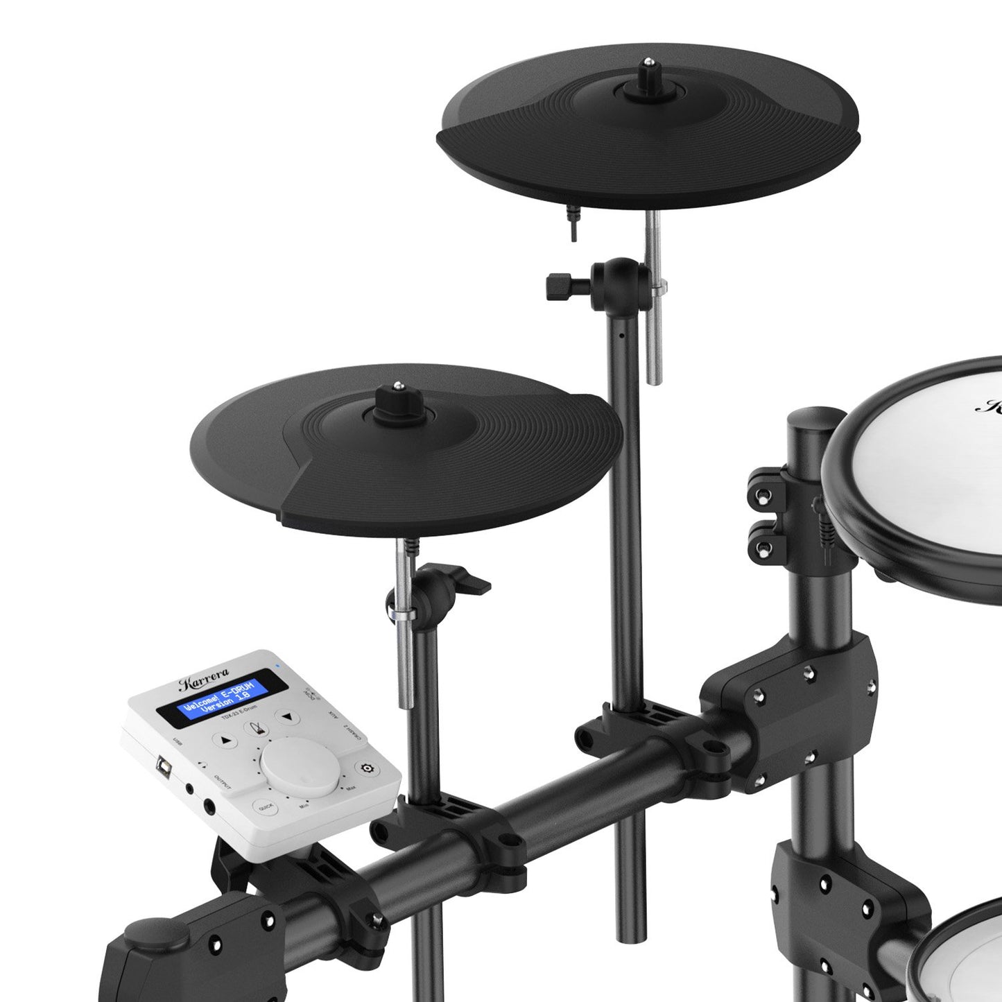 X23 Electronic Drum Kit With Quiet Mesh Drum Heads, Editable Sound Kits, Kick Pedal And Silicone Kick Drum, Usb Midi And 420 Sound