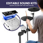 X23 Electronic Drum Kit With Quiet Mesh Drum Heads, Editable Sound Kits, Kick Pedal And Silicone Kick Drum, Usb Midi And 420 Sound