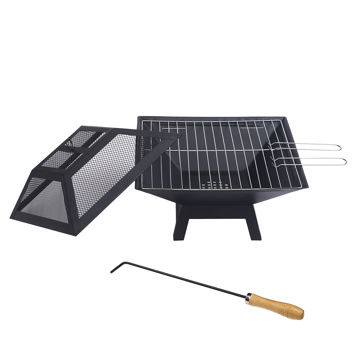 Portable Outdoor Fire Pit for BBQ, Grilling, Cooking, Camping