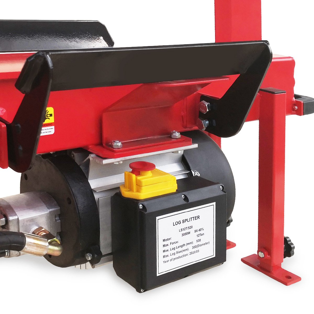 12 Ton Electric Hydraulic Log Splitter Wood Timber Firewood Block Cutter