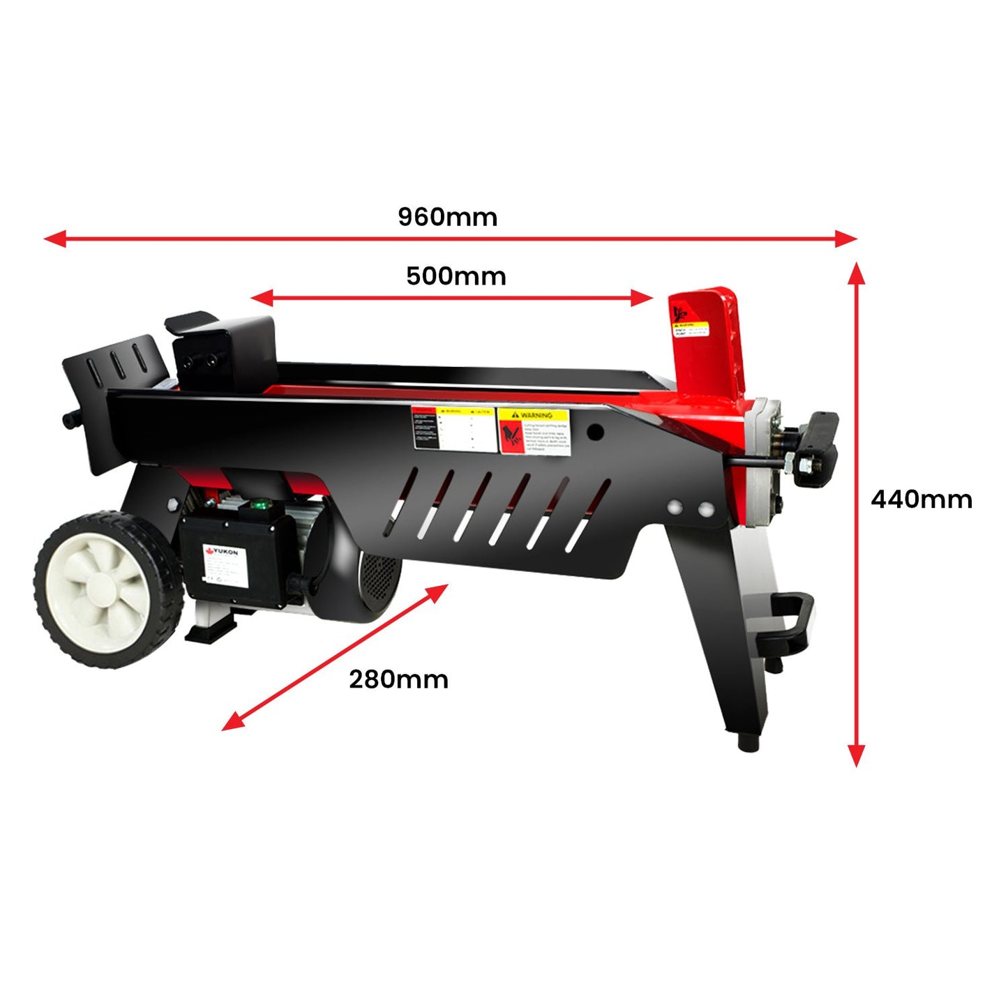 7 Ton Electric Log Splitter With Side Protectors Axe Wood Cutter