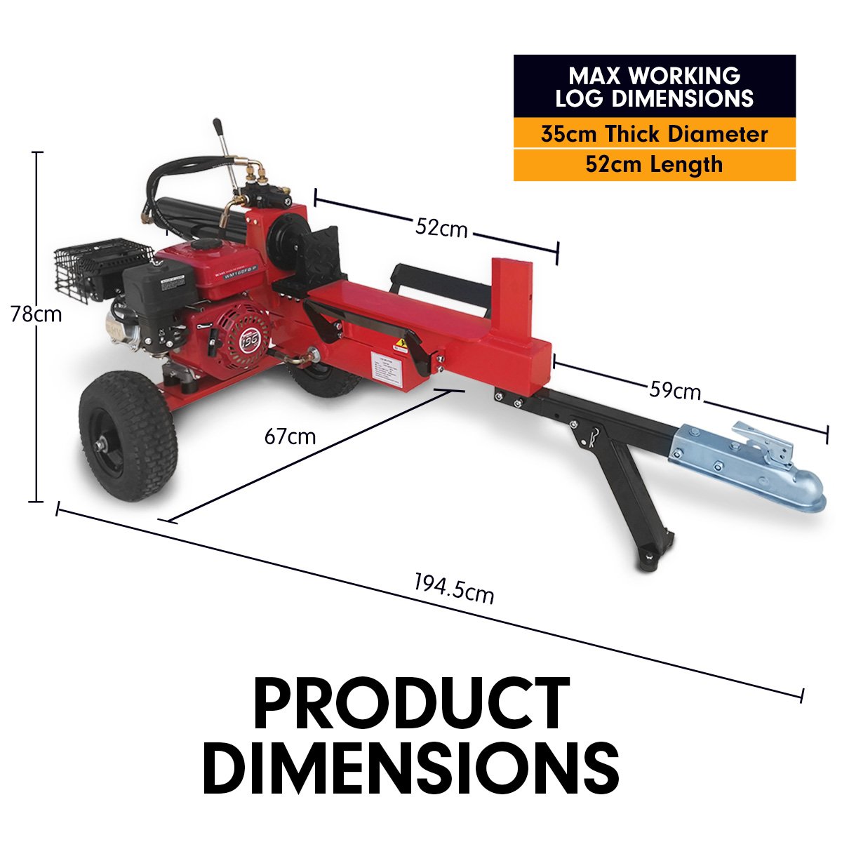 15 Ton Unleaded Petrol Log Splitter