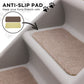 Foldable Pet Stairs in Grey - 50cm Dog Ladder Cat Ramp with Non-Slip Mat for Indoor and Outdoor Use