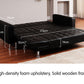 Corner Faux Leather Sofa Bed Couch with Chaise - Black