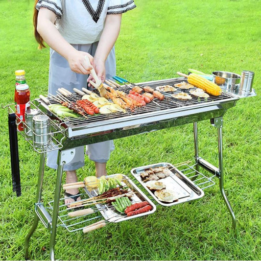 BBQ Grill Barbecue Set Charcoal Stove Portable Foldable Camping Picnic