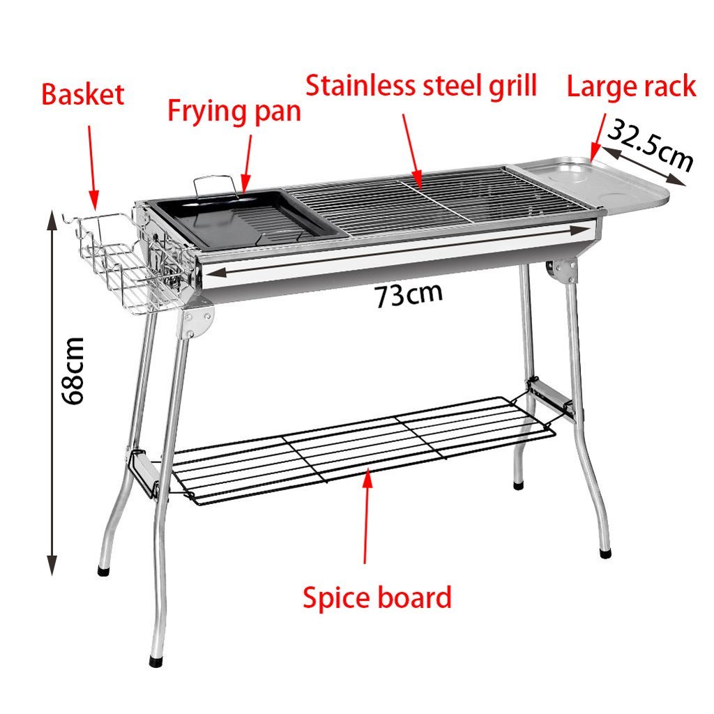 BBQ Grill Barbecue Set Charcoal Stove Portable Foldable Camping Picnic