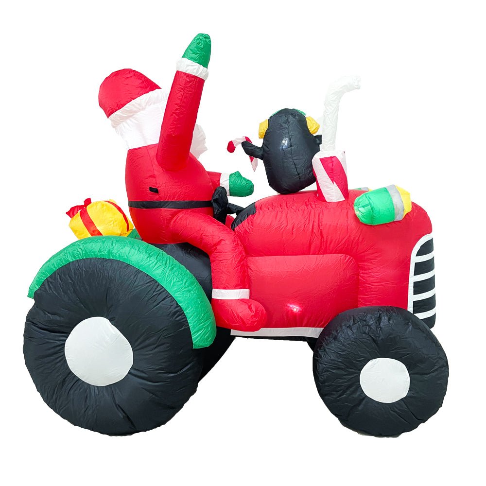 Christmas Lights Tractor Penguin Gift Xmas Inflatable Santa 1.8m Height