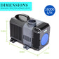 Combo Aquarium Garden Filter 10000L/H + Submersible Water Pump 16000L/H