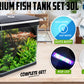Aquarium Fish Tank 30L Curved Glass RGB LED
