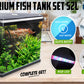 Aquarium Fish Tank 52L Curved Glass RGB LED