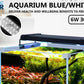 2 Set 6W Aquarium Blue White LED Light for Tank 30-50cm