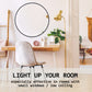 2 Set Black Wall Mirror Round Aluminium Frame Makeup Decor Bathroom Vanity 70cm