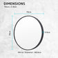 2 Set Black Wall Mirror Round Aluminium Frame Makeup Decor Bathroom Vanity 70cm