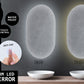 LED Wall Mirror Oval Touch Anti-Fog Makeup Decor Bathroom Vanity 50 x 75cm