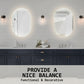 LED Wall Mirror Oval Touch Anti-Fog Makeup Decor Bathroom Vanity 50 x 75cm