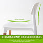 4 Set White Retro Belloch Stackable Dining Cafe Chair