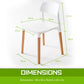 4 Set White Retro Belloch Stackable Dining Cafe Chair